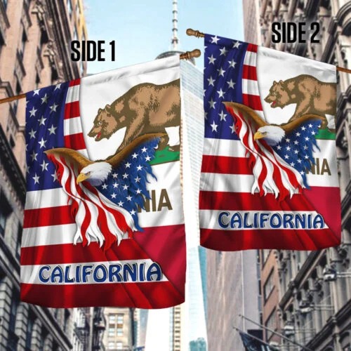 American flag Eagle California flag 5 American flag Eagle California flag 3