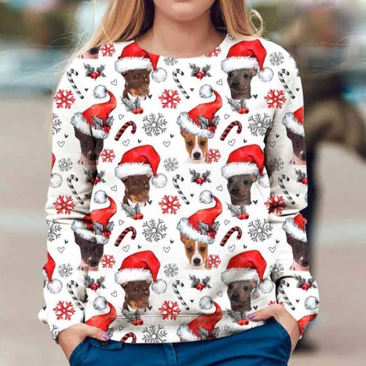 American hairless terrier xmas decor premium sweatshirt