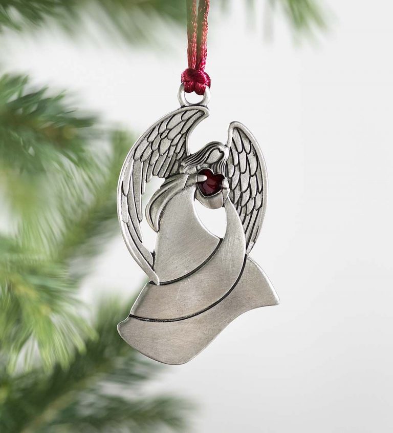 Angel red heart Christmas hanging ornament