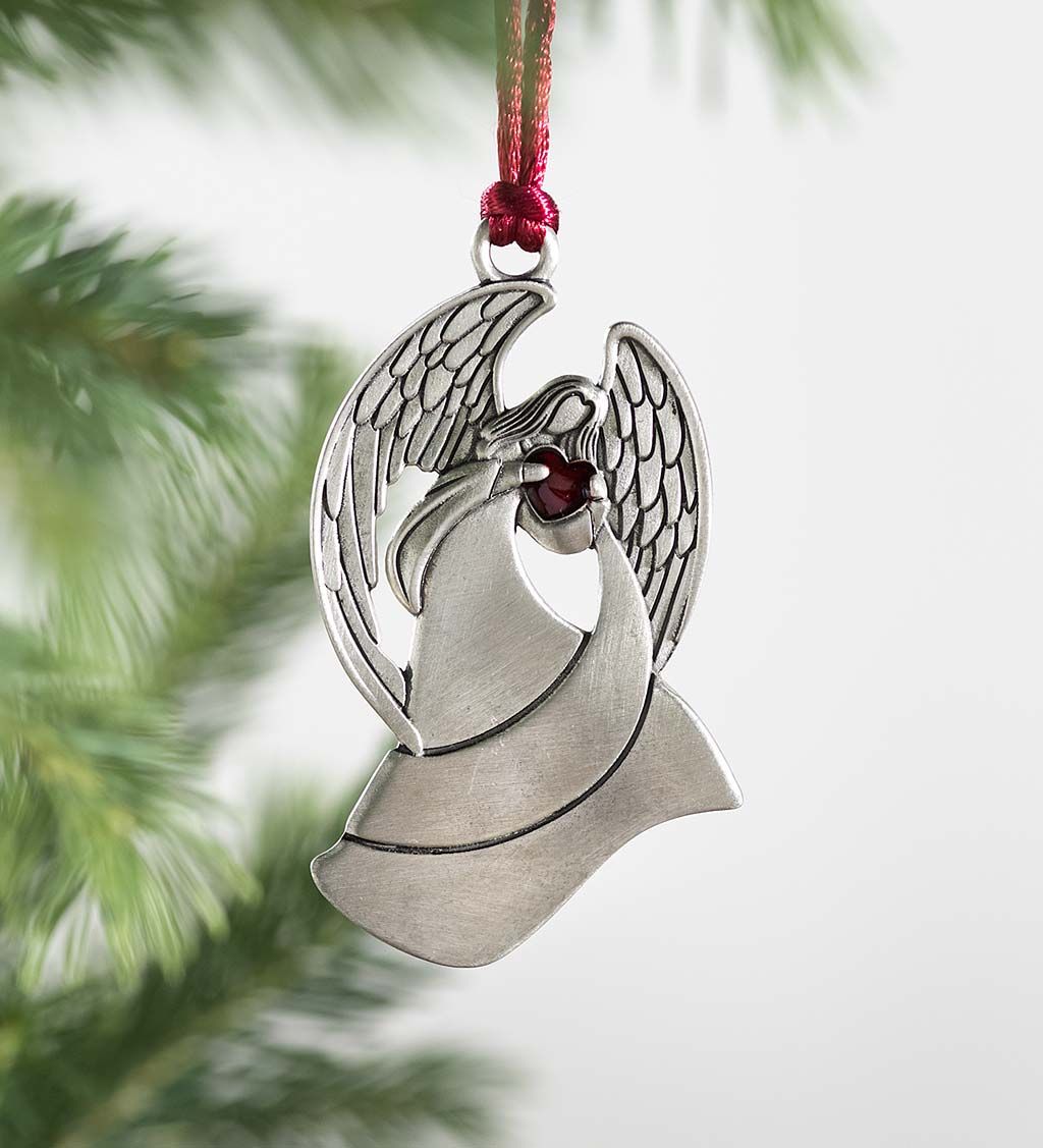 Angel red heart Christmas hanging ornament 8 Angel red heart Christmas hanging ornament