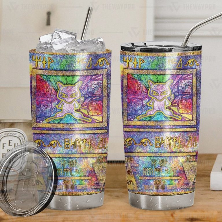 Anime PKM Ancient Mew Holo Custom Tumbler