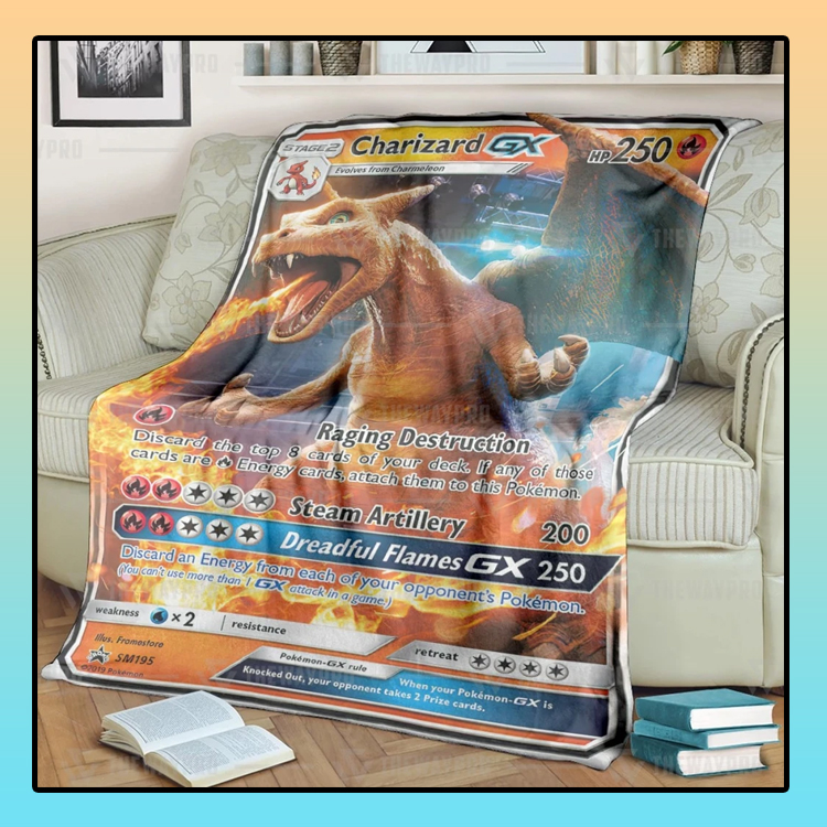 Anime Pokemon Charizard GX Custom Soft Blanket 3 Anime Pokemon Charizard GX Custom Soft Blanket3