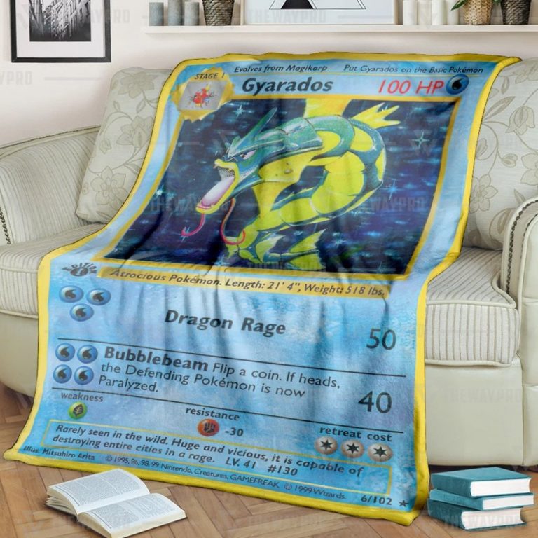 Anime Pokemon Gyarados Custom Soft Blanket