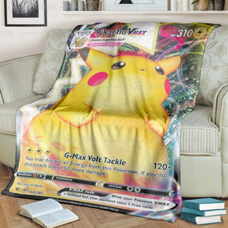 Anime Pokemon Pikachu VMAX Vivid Voltage Custom Soft Blanket