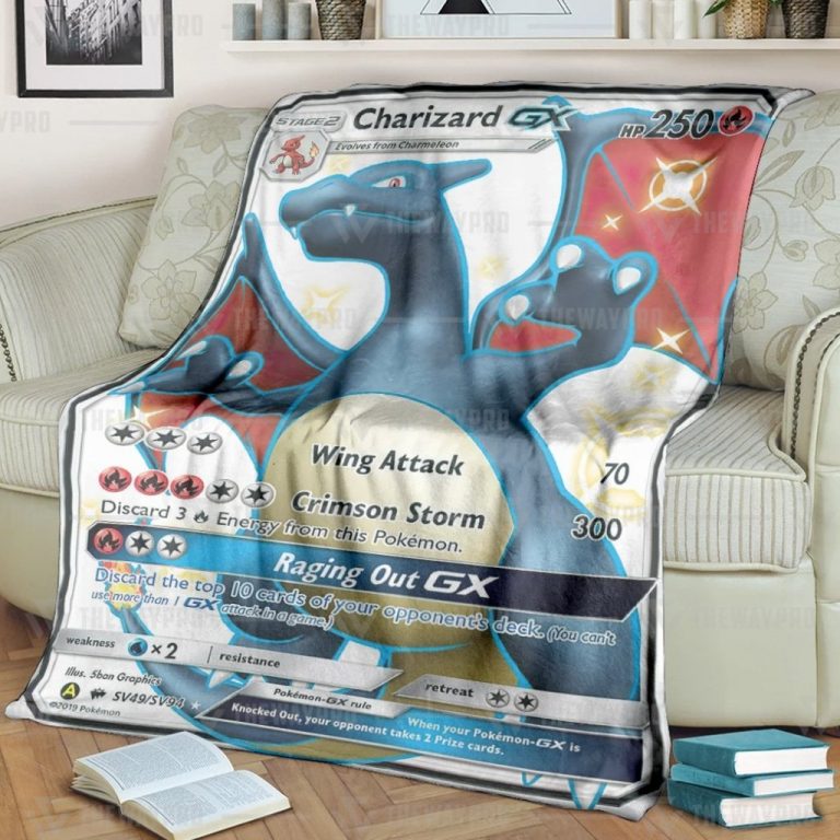 Anime Pokemon SV49 Charizard GX Custom Soft Blanket