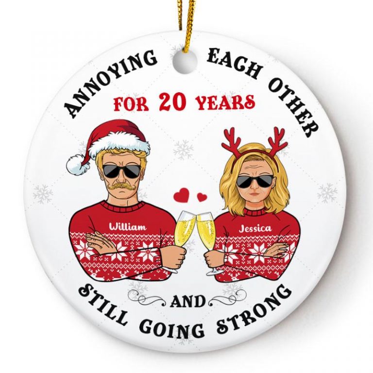 Annoying Each Other Married Couples Personalized Custom name and year ornament