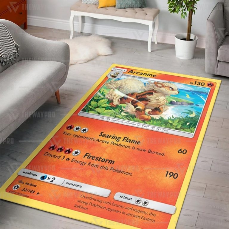 Arcanine Pokemon blanket rug 4
