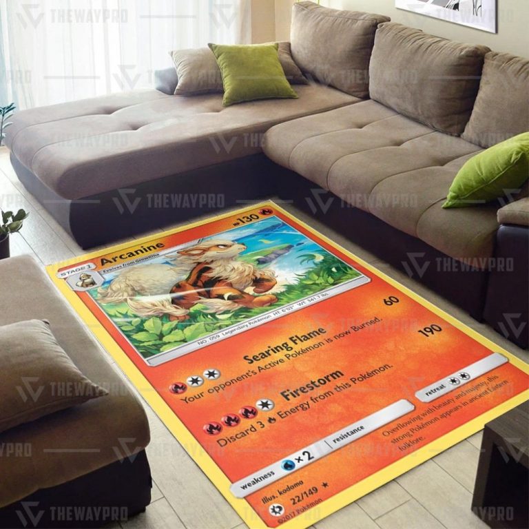 Arcanine Pokemon blanket rug 5