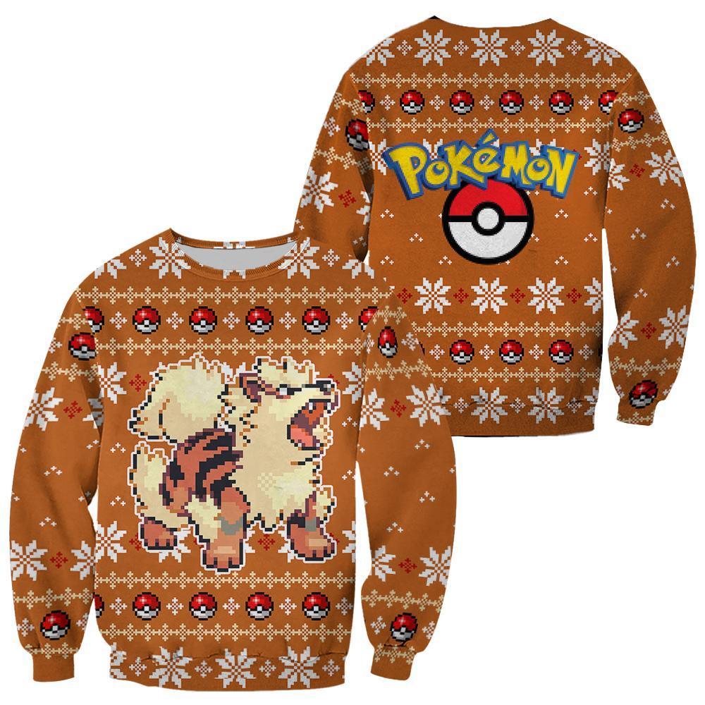 Arcanine Pokemon pokeball sweater, sweatshirt 11 Arcanine Pokemon pokeball sweater sweatshirt 1