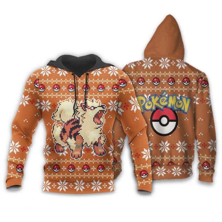 Arcanine Pokemon pokeball sweater sweatshirt 2