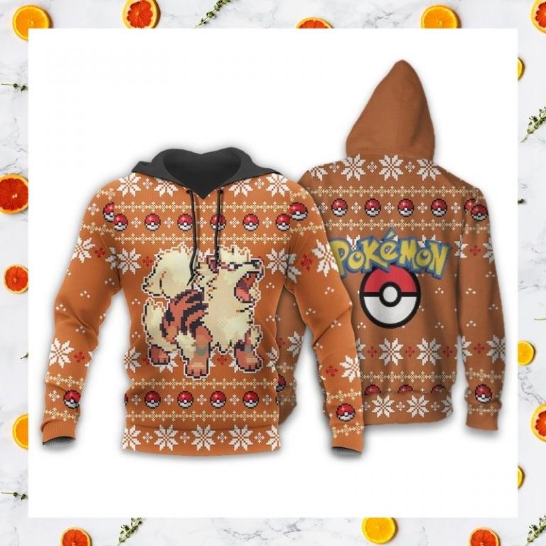Arcanine Pokemon pokeball sweater sweatshirt 4