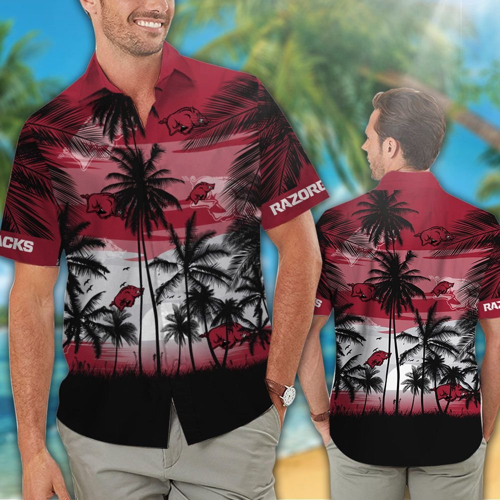 Arkansas Razorbacks Tropical hawaiian shirt 1