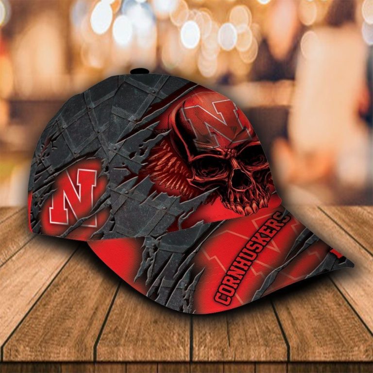 BEST Skull Nebraska Cornhuskers custom Personalized cap 4