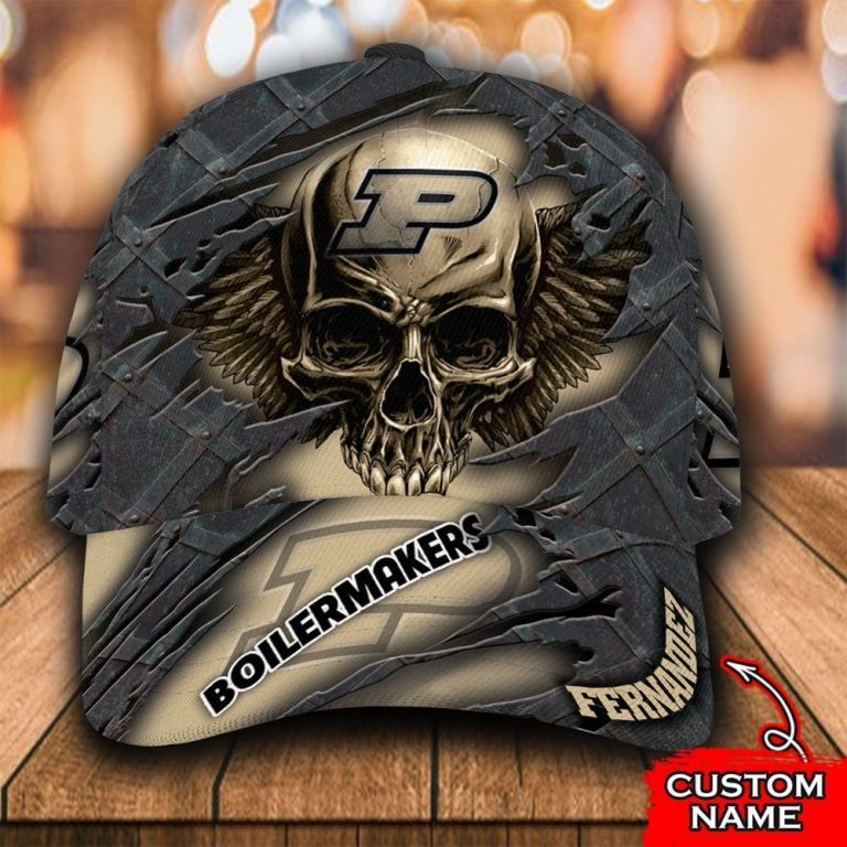 BEST Skull Purdue Boilermakers custom Personalized cap 1