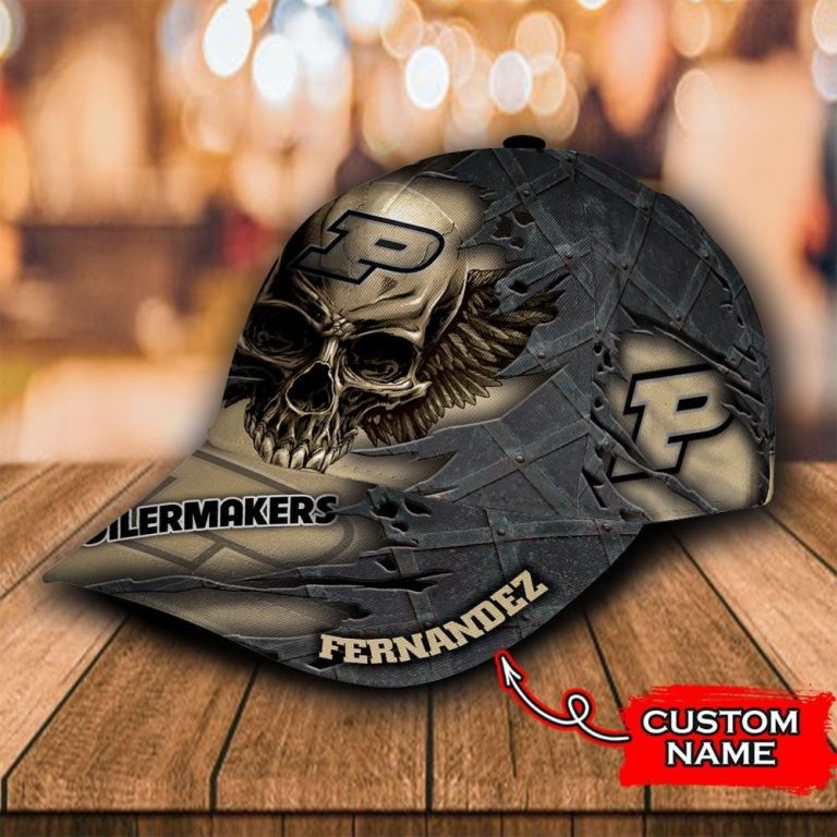 BEST Skull Purdue Boilermakers custom Personalized cap 3