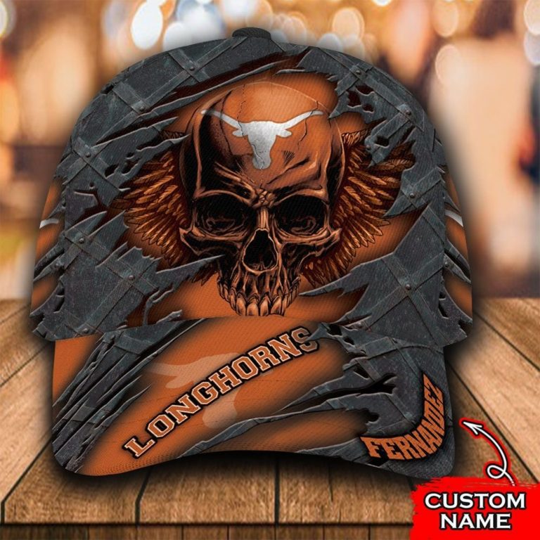 BEST Skull Texas Longhorns custom Personalized cap 1