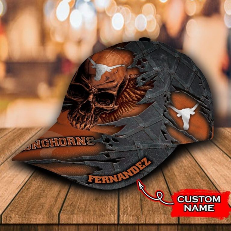 BEST Skull Texas Longhorns custom Personalized cap 3