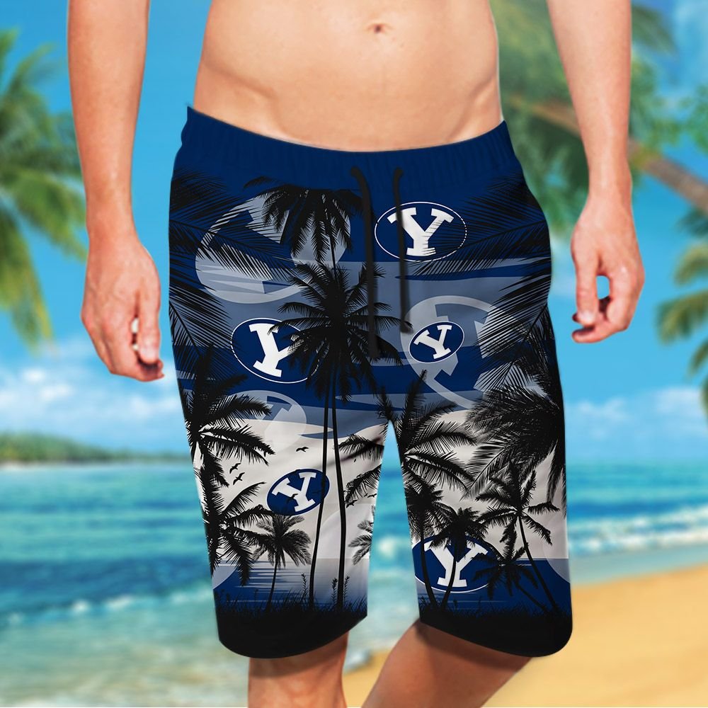 BYU Cougars football Tropical hawaiian shirt 3 BYU Cougars football Hawaiian Tropical shirt short 3