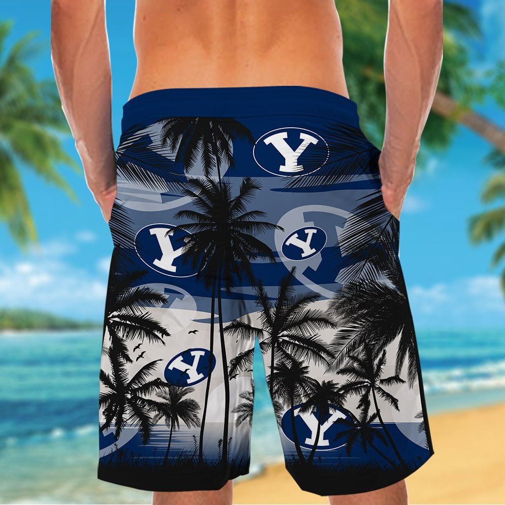 BYU Cougars football Tropical hawaiian shirt 2 BYU Cougars football Hawaiian Tropical shirt short 4