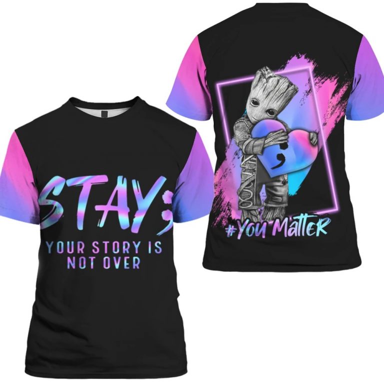 Baby Groot you matter stay your body is not over 3d shirt,hoodie 2 Baby Groot you matter stay your body is not over 3d shirthoodie 2