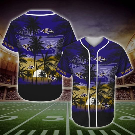 Baltimore Ravens Tropical Baseball Jersey 2 Baltimore Ravens Tropical Baseball Jersey1