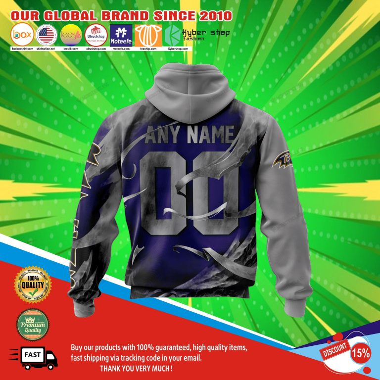 Baltimore ravens skull jersey hoodie5