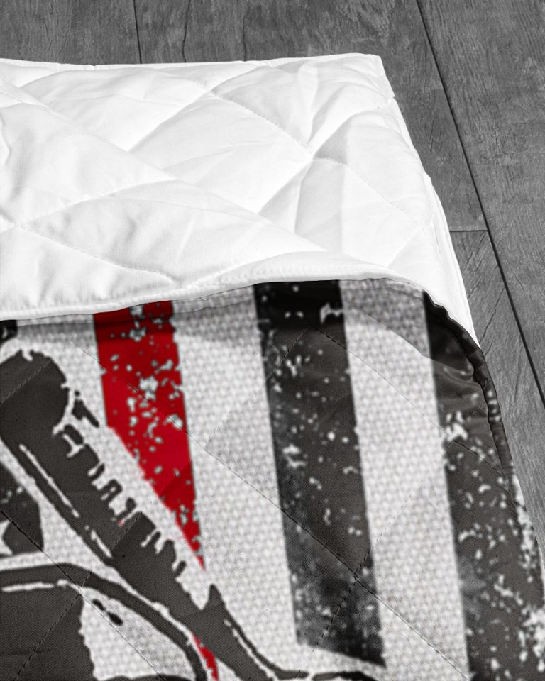 Baseball American flag custom personalized quilt blanket 1