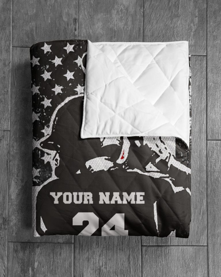 Baseball American flag custom quilt blanket 3
