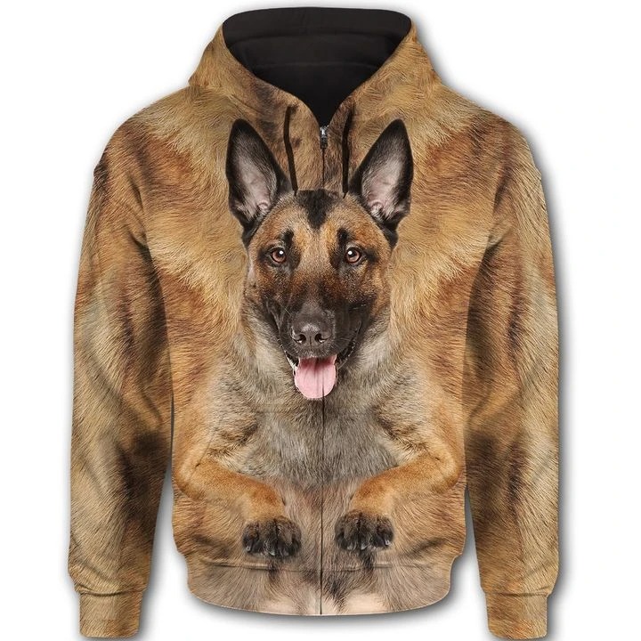 Belgian Malinois Face 3d all over print hoodie
