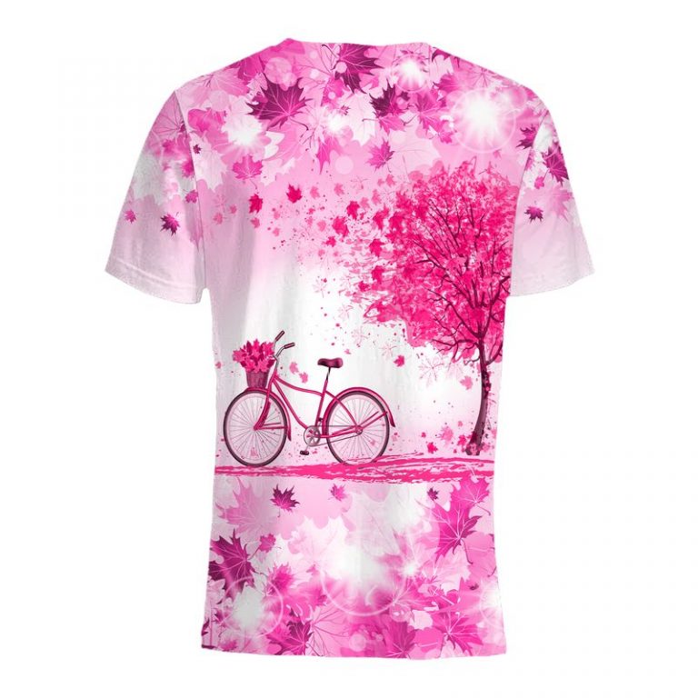 Bike Maple Leaf Breast Cancer Awareness 3d shirt hoodie 2