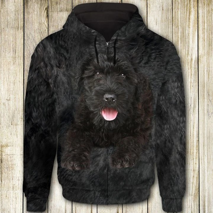 Black Russian Terrier Face 3d all over print hoodie