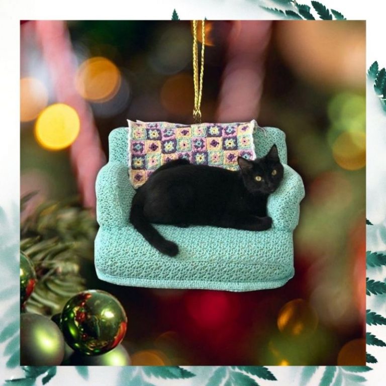 Black cat sofa ornament 2