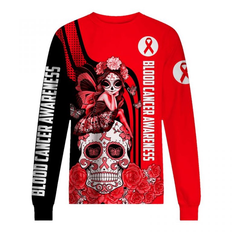 Blood Cancer Awareness Sugar Skull Fairy 3d shirt hoodie 6