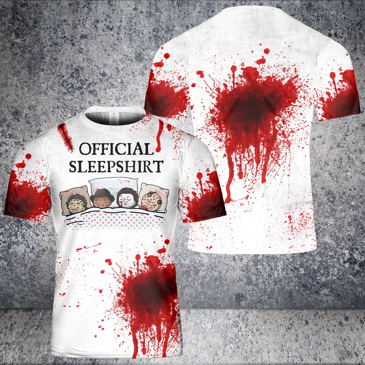 Blood Horror Characters Official Sleepshirt Halloween 3d shirt, hoodie 6 Blood Horror Characters Official Sleepshirt Halloween 3d shirt hoodie 3