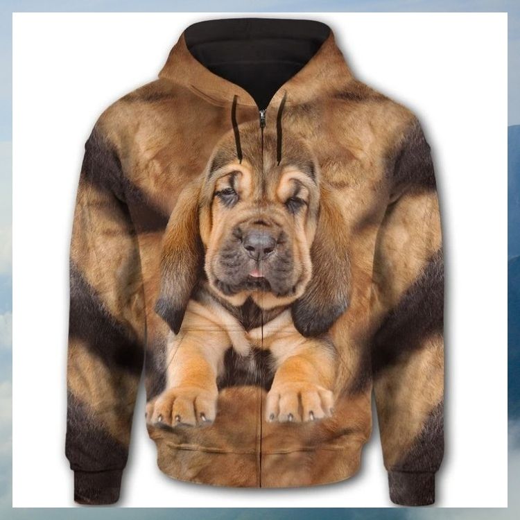 Bloodhound Face 3d all over print hoodie 3 Bloodhound Face 3d all over print hoodie 1