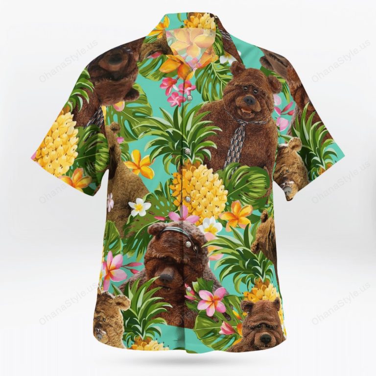 Bobo the Bear pineapple tropical hawaiian shirt 2