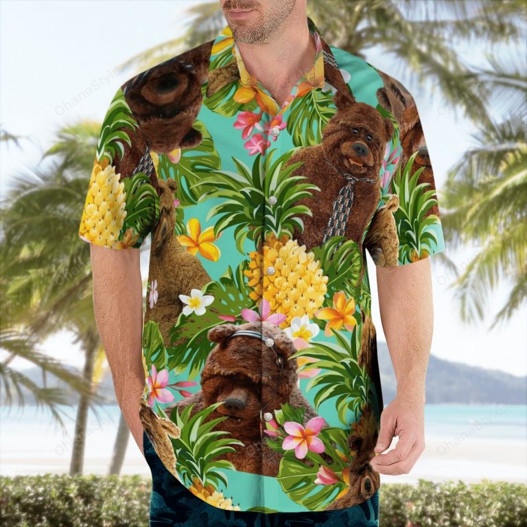 Bobo the Bear pineapple tropical hawaiian shirt 3