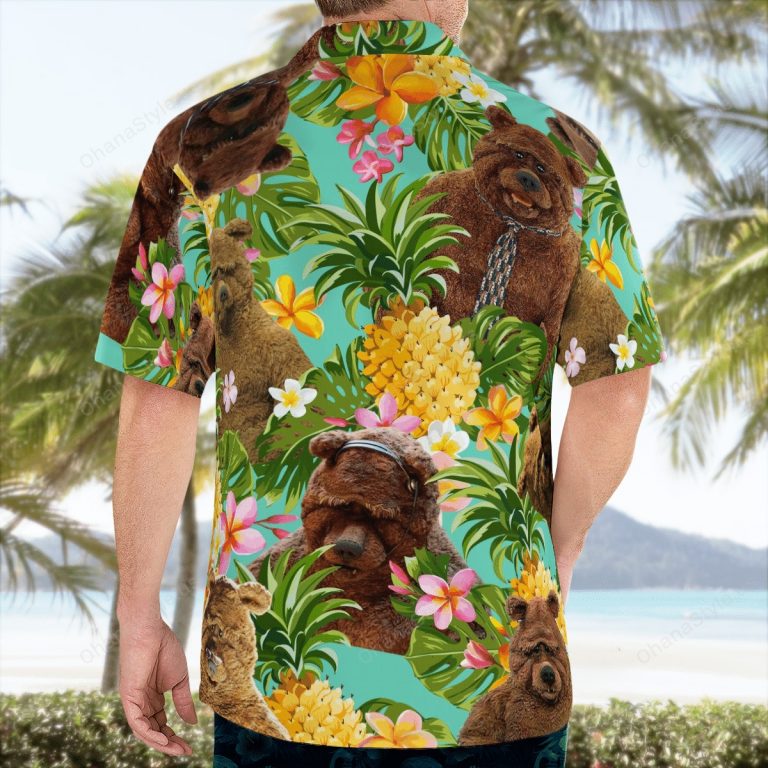 Bobo the Bear pineapple tropical hawaiian shirt 4