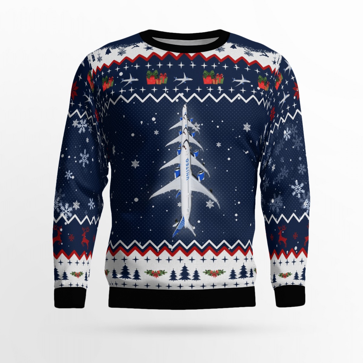 Boeing 787-9 Dreamliner United Airlines sweater, sweatshirt 2 Boeing 787 9 Dreamliner United Airlines sweater sweatshirt 1