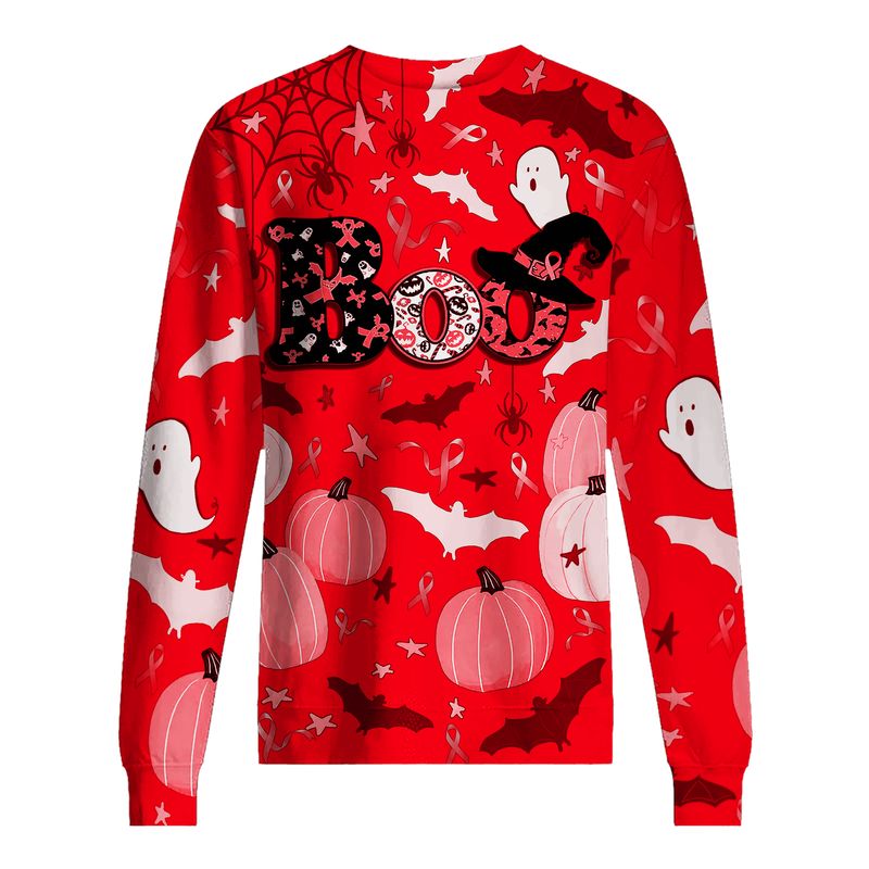 Boo Pumpkin Halloween Blood Cancer Awareness 3d shirt, hoodie 4 Boo Pumpkin Halloween Blood Cancer Awareness 3d shirt hoodie 3
