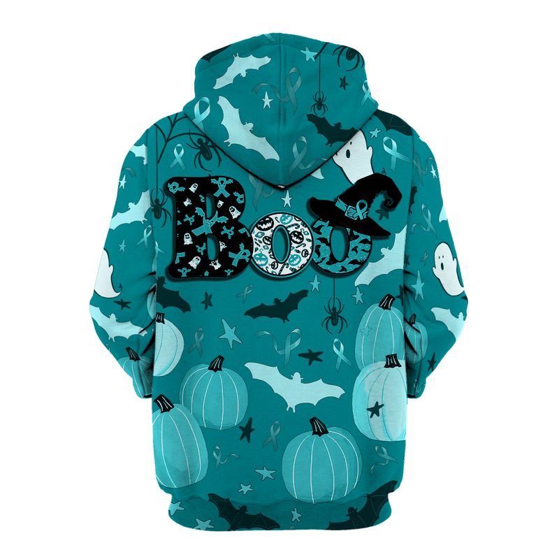 Boo Pumpkin Halloween Cervical Cancer Awareness 3d shirt, hoodie 5 Boo Pumpkin Halloween Cervical Cancer Awareness 3d shirt hoodie 2