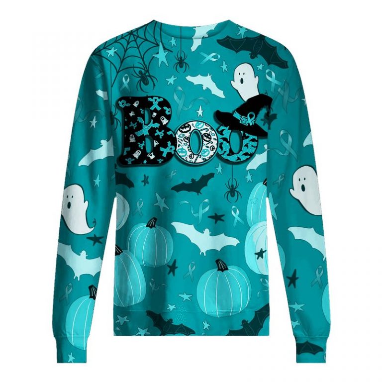 Boo Pumpkin Halloween Cervical Cancer Awareness 3d shirt, hoodie 5 Boo Pumpkin Halloween Cervical Cancer Awareness 3d shirt hoodie 5