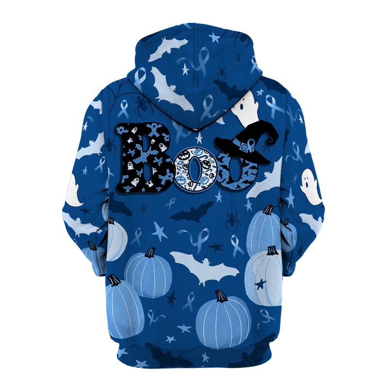 Boo Pumpkin Halloween Colorectal Cancer Awareness 3d shirt, hoodie 5 Boo Pumpkin Halloween Colorectal Cancer Awareness 3d shirt hoodie 2