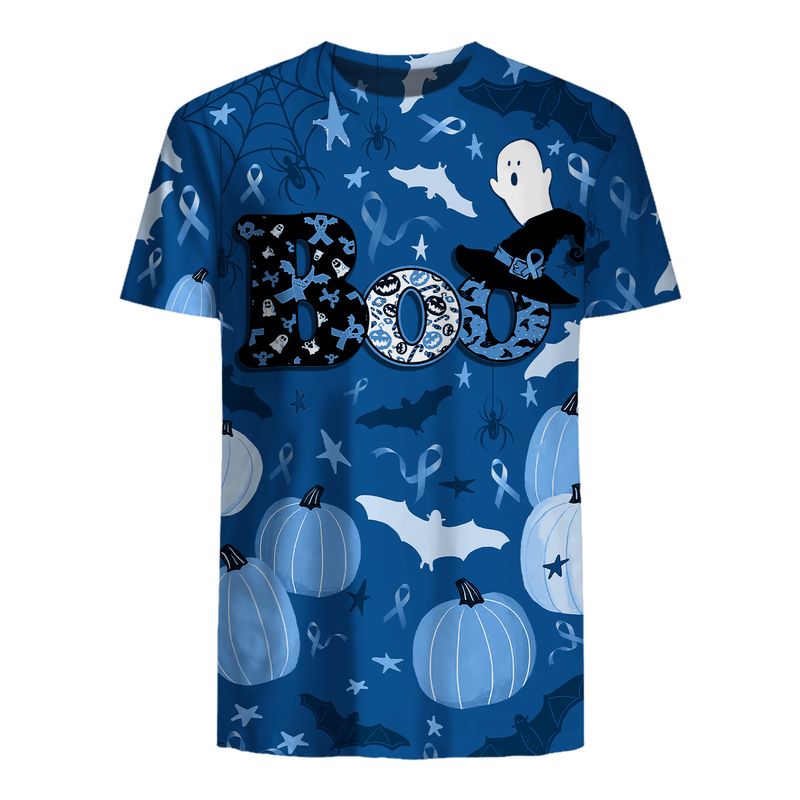 Boo Pumpkin Halloween Colorectal Cancer Awareness 3d shirt, hoodie 4 Boo Pumpkin Halloween Colorectal Cancer Awareness 3d shirt hoodie 3