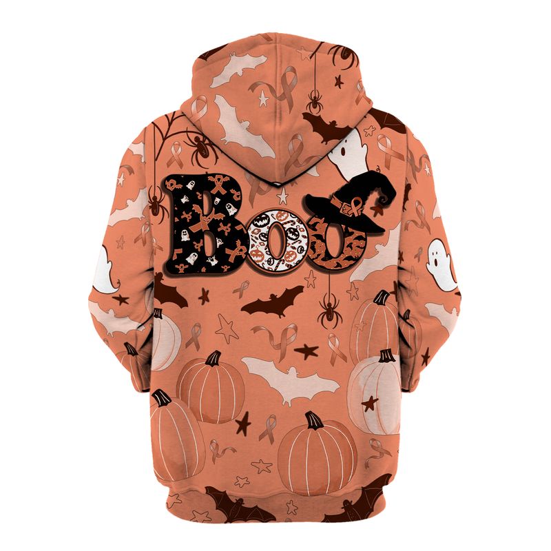 Boo Pumpkin Halloween Endometrial Cancer Awareness 3d shirt, hoodie 5 Boo Pumpkin Halloween Endometrial Cancer Awareness 3d shirt hoodie 2