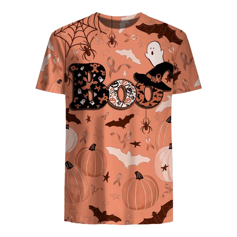Boo Pumpkin Halloween Endometrial Cancer Awareness 3d shirt, hoodie 4 Boo Pumpkin Halloween Endometrial Cancer Awareness 3d shirt hoodie 3