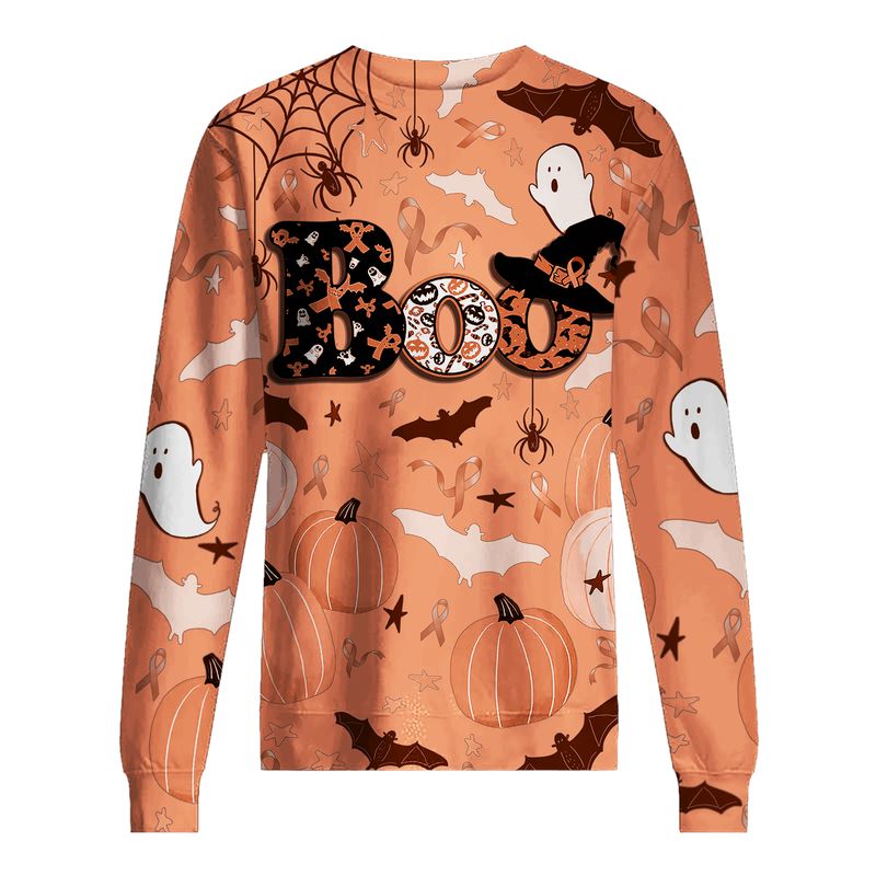 Boo Pumpkin Halloween Endometrial Cancer Awareness 3d shirt, hoodie 2 Boo Pumpkin Halloween Endometrial Cancer Awareness 3d shirt hoodie 5
