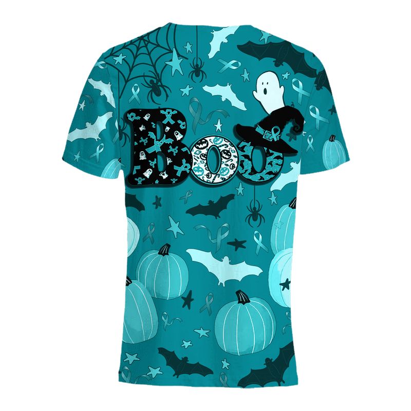 Boo Pumpkin Halloween Ovarian Cancer Awareness 3d shirt, hoodie 3 Boo Pumpkin Halloween Ovarian Cancer Awareness 3d shirt hoodie 4
