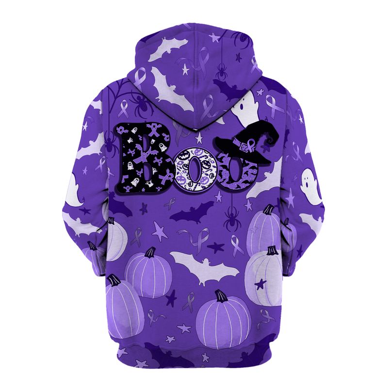 Boo Pumpkin Halloween Pancreatic Cancer Awareness 3d shirt, hoodie 5 Boo Pumpkin Halloween Pancreatic Cancer Awareness 3d shirt hoodie 2