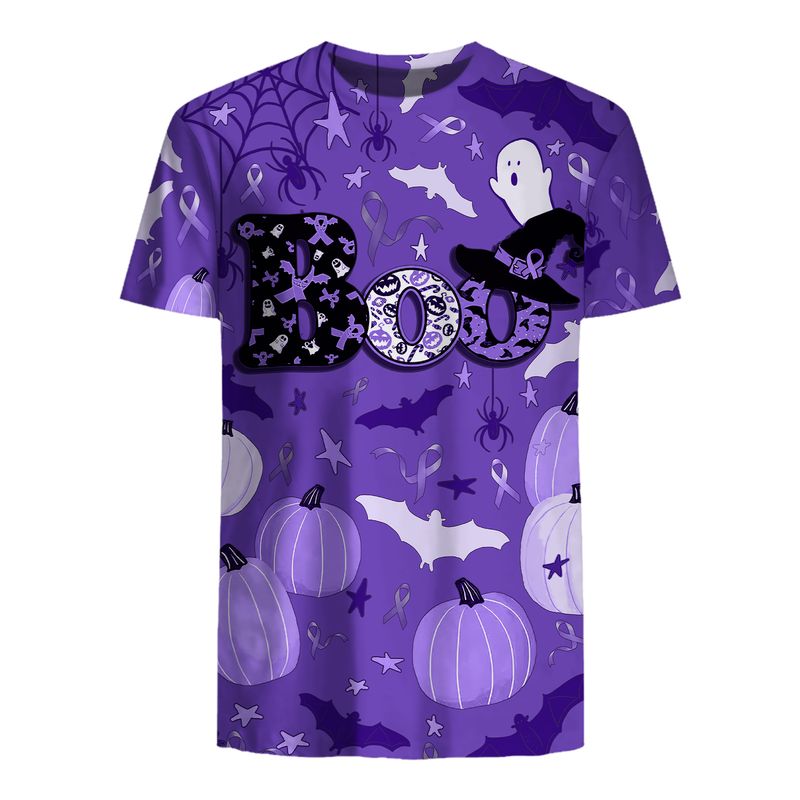 Boo Pumpkin Halloween Pancreatic Cancer Awareness 3d shirt, hoodie 16 Boo Pumpkin Halloween Pancreatic Cancer Awareness 3d shirt hoodie 3
